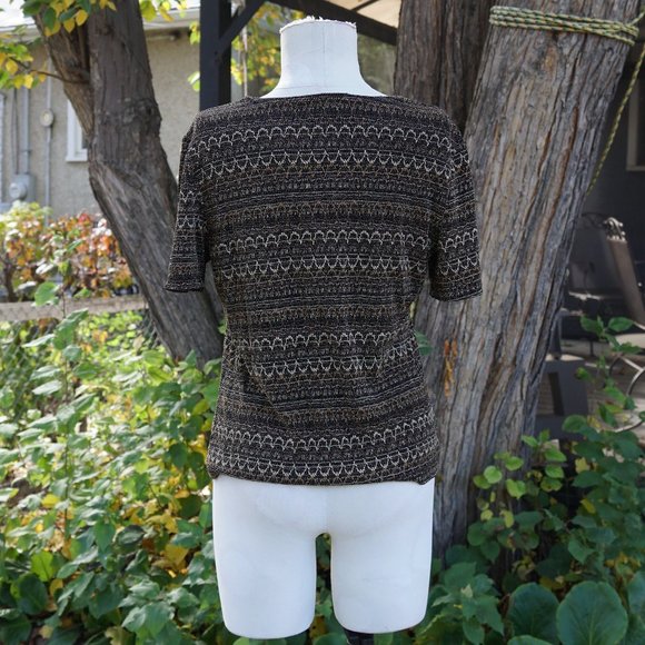 Sequin Brown and Gold t-shirt - Picture 2 of 4